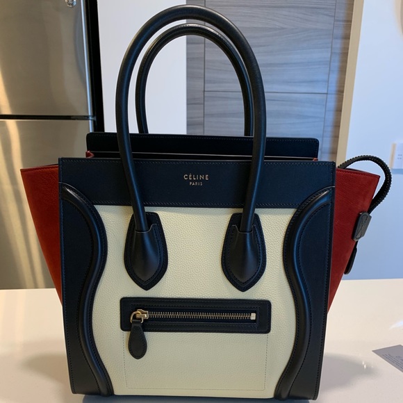 celine tricolor micro luggage bag